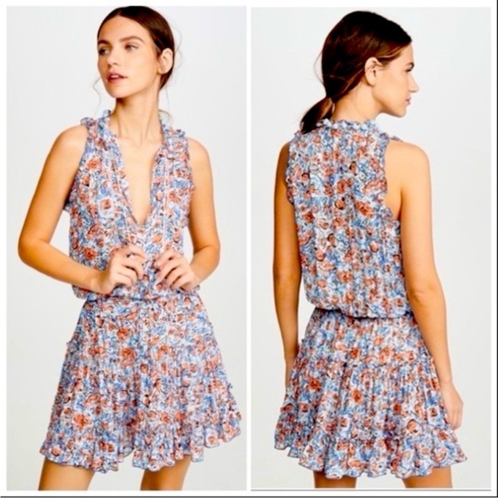 Poupette St. Barth Clara Tied Neck Dress